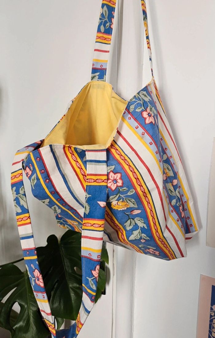 Tote bag provençal fleuri - photo numéro 3