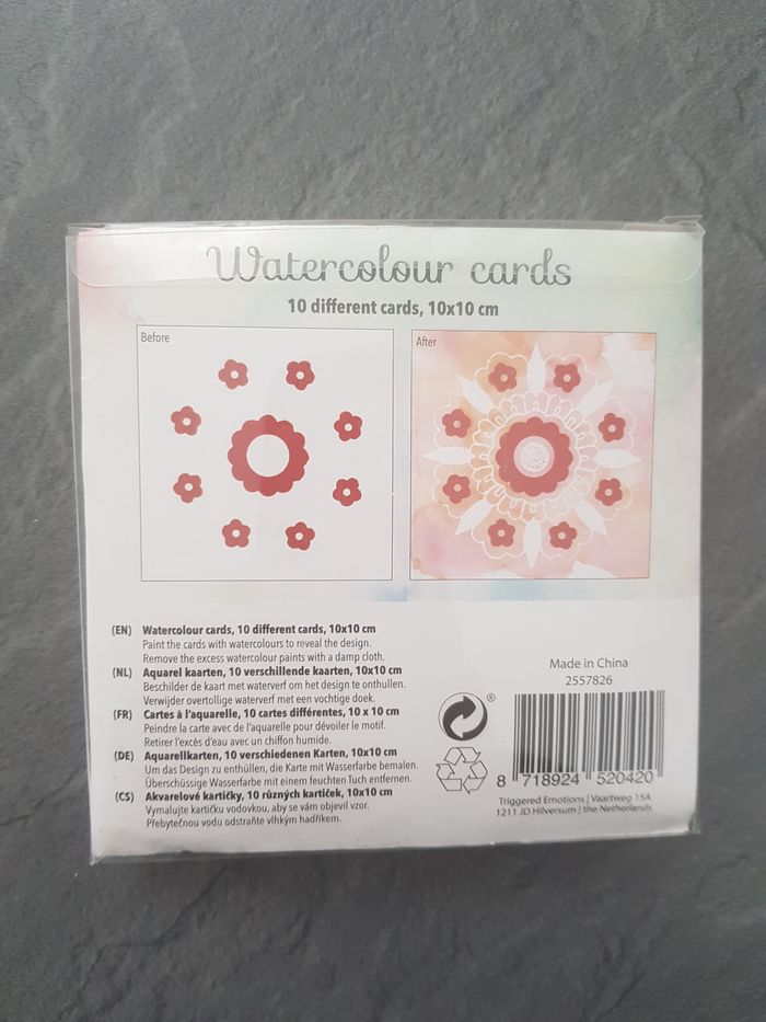 Watercolour cards - cartes à l'aquarelle