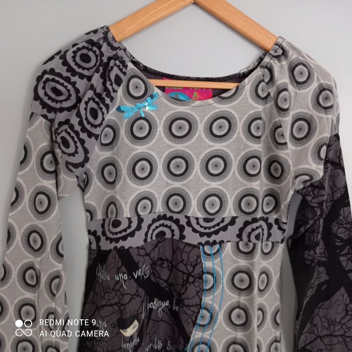 Robe grise à motifs 14ans Desigual - photo numéro 2