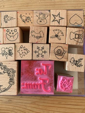 Boîte de tampons encreurs thème de Noël 