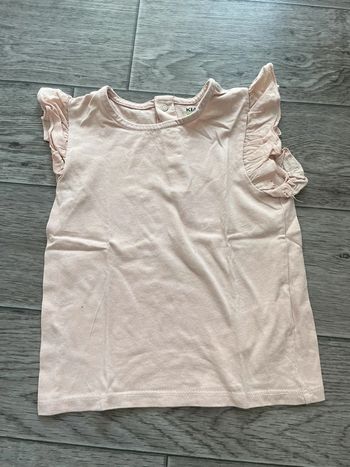 Tshirt rose pastel avec volants Kiabi 23 mois