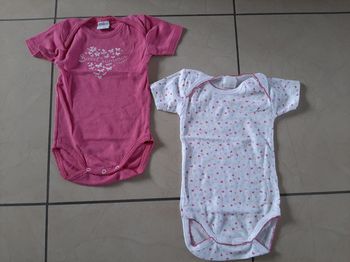 Lot de 2 bodys fille 12 mois
