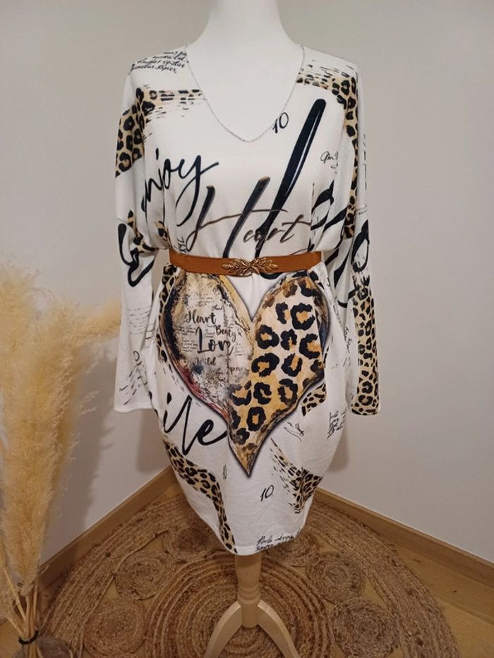 Robe blanche chaude toute douce neuve Pomelo taille L/XL 40/42 - photo numéro 7