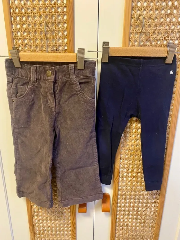 Lot pantalon velour + legging
