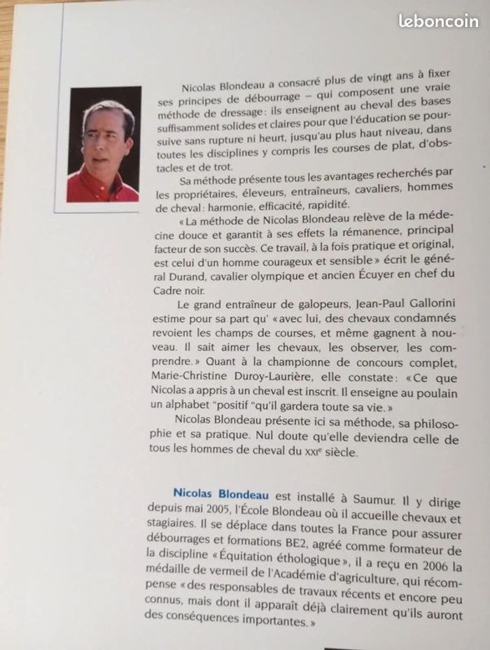 Livre le débourrage de Nicolas Blondeau - photo numéro 2