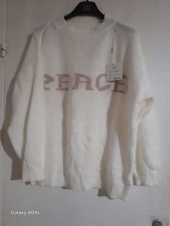 Lot  de deux pulls motif PEACE brillant 