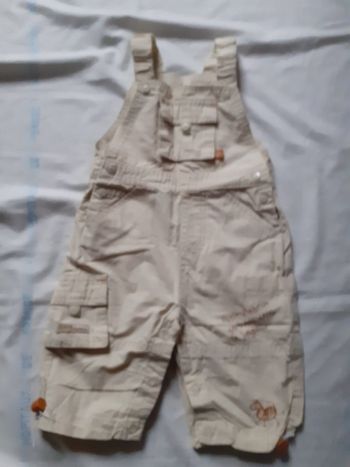 Salopette beige motif zèbre