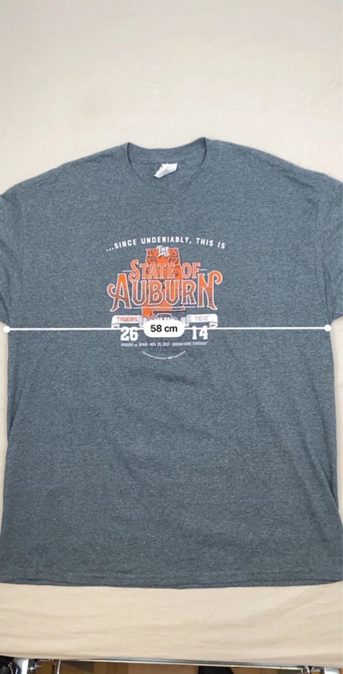 T-shirt imprimé sport USA Iron Bowl, homme, été, manches longues, gris XL - photo numéro 5