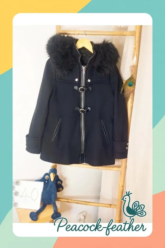Manteau Zara noir 40