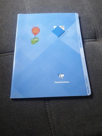 Neuf cahier grand format pour 2 matières marque Clairefontaine