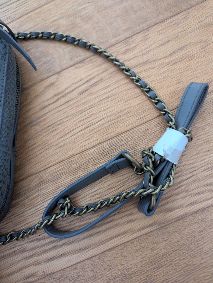 Sac à main miss captain kaki gris croco - photo numéro 4