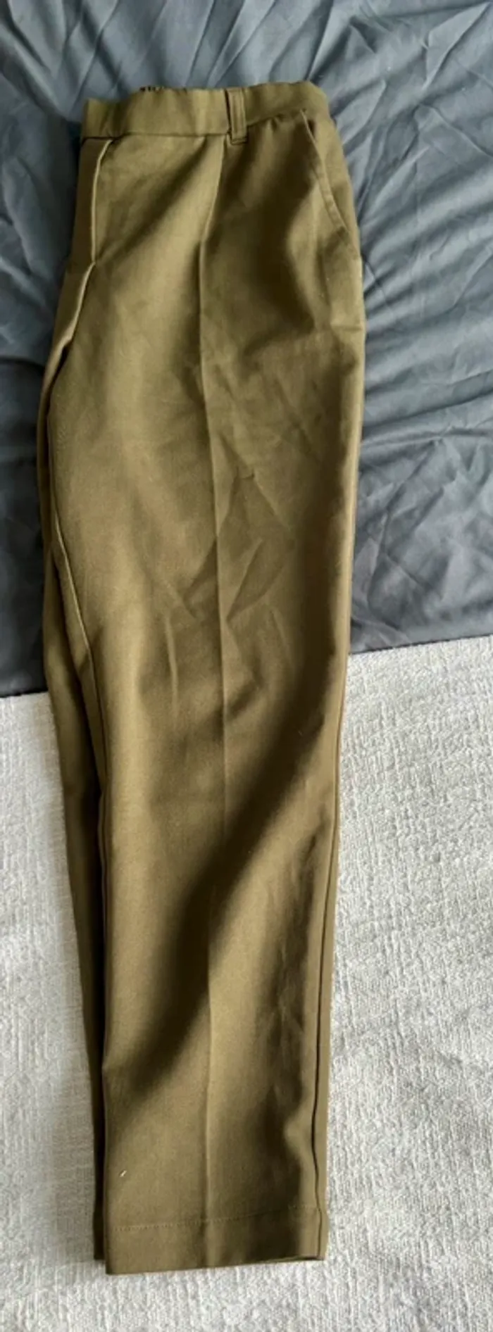 Pantalon kaki taille 36 - coupe droite ajustée - photo numéro 5