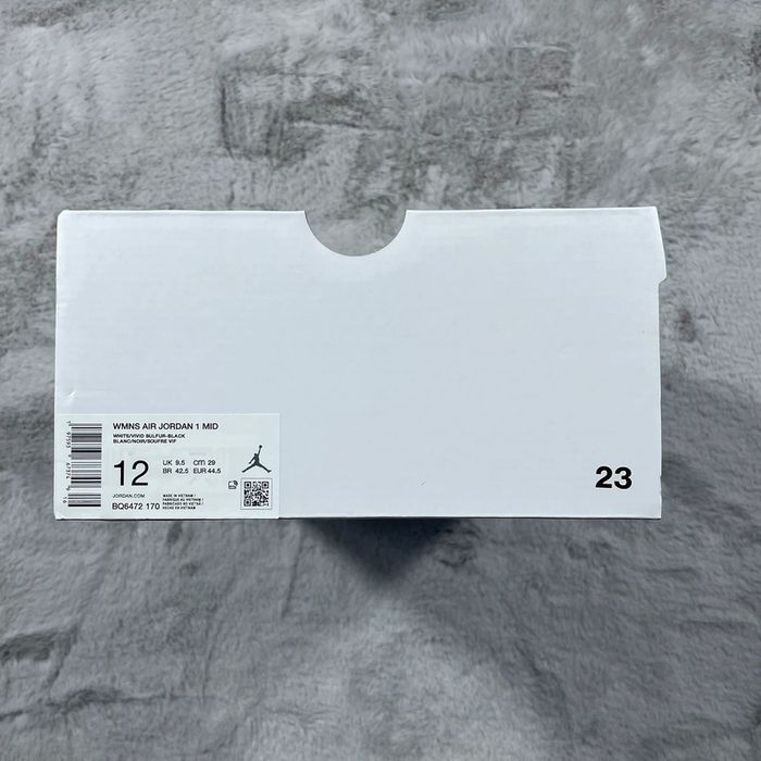 Nike Air Jordan 1 Mid « White Vivid Sulfur-Black » pointure 44.5 - photo numéro 14