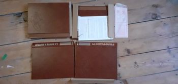 Neufs 4 Classeurs vides la boite à outils aspect cuir