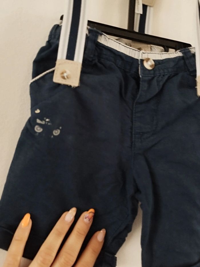 Short bretelles bébé garçon 18m - photo numéro 3