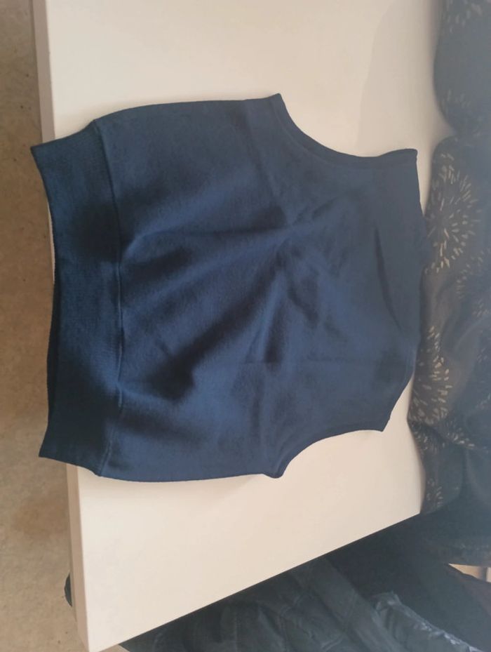 Pull en v sans manche trico jenny rétro vintage - photo numéro 5