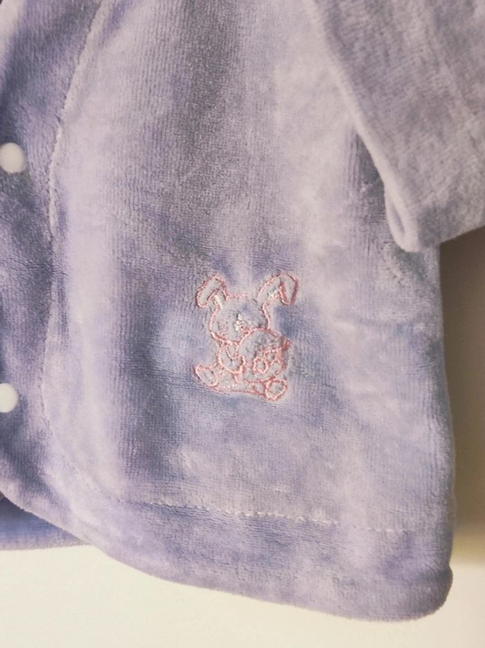 Gilet violet pastel Lila Lapin rose / Kids Minis - 3 mois / 60 cm - photo numéro 2