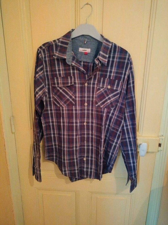 Chemise carreaux bleu