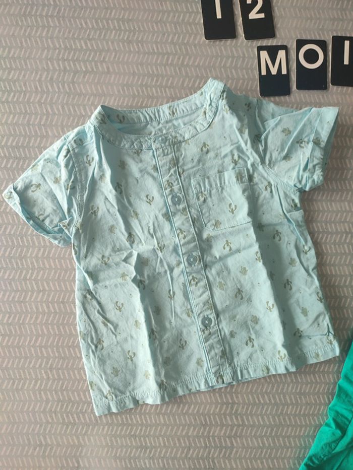 Ensemble chemise et pantalon été garçon 12 mois – Kimadi - photo numéro 2