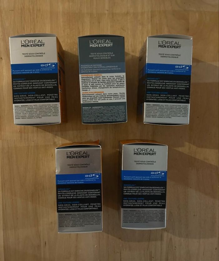 5 crèmes L’oreal men expert - NEUF