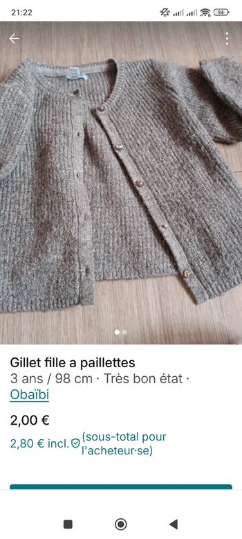 Gillet a paillettes