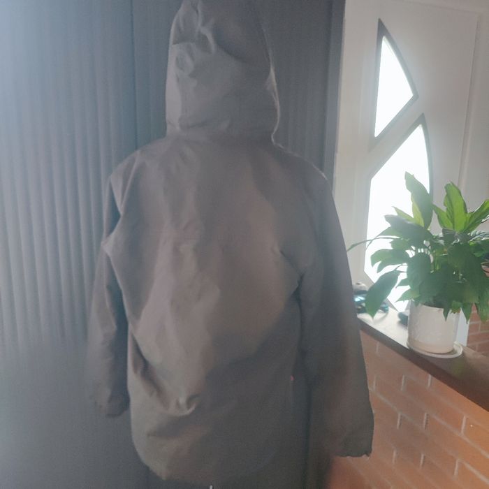 Manteau quechua 14 ans xs 34 marron avec capuche doublure polaire rose - photo numéro 2