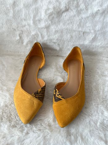 Ballerines moutarde motif python pointure 37