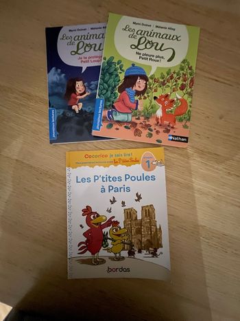 Lot livres premières lectures Les animaux de Lou