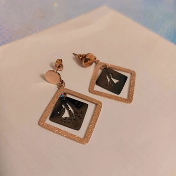 Boucles d'oreilles neuves acier inoxydable