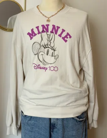Sweat manches longues léger Minnie 100 ans de Disney Taille L