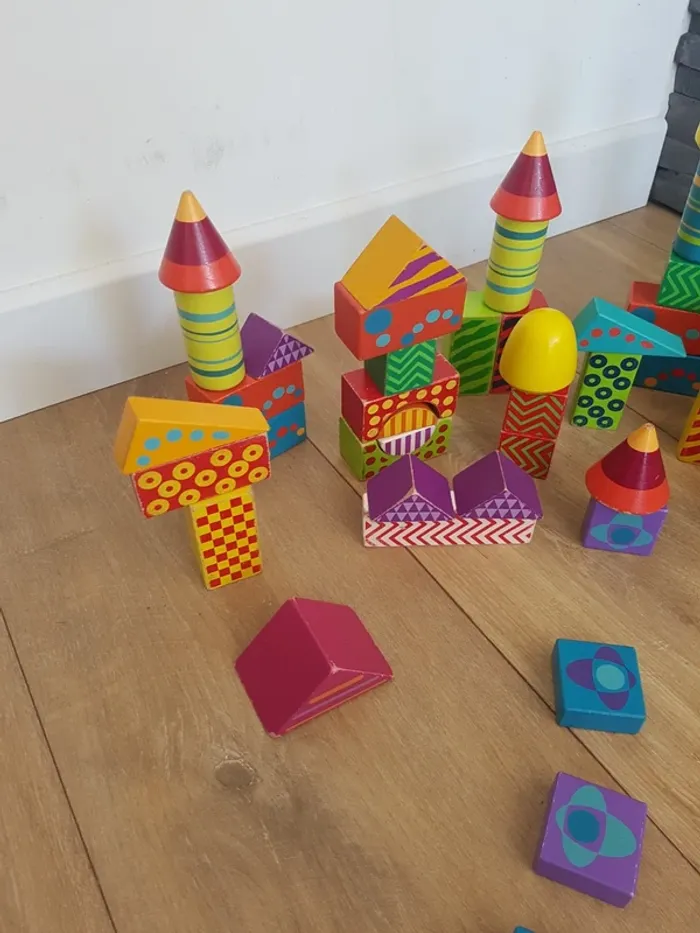 Lot de cubes en bois Janod - photo numéro 2