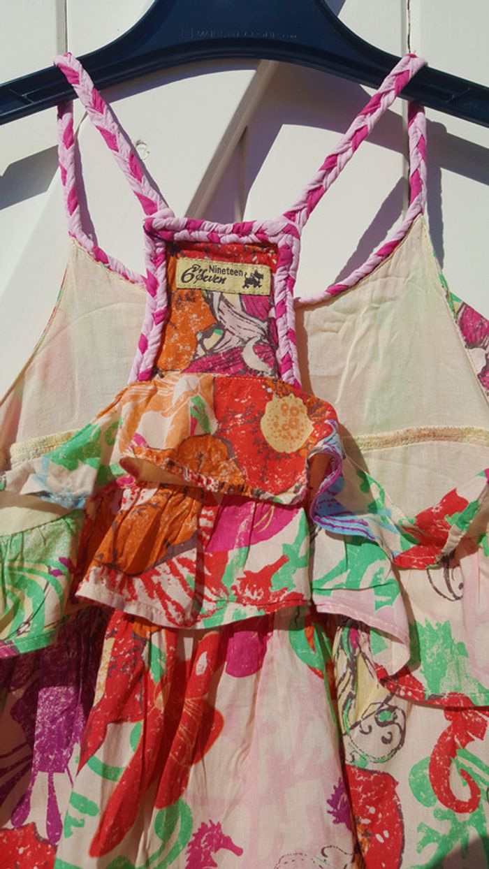 Robe d'été multicolore motif fleuri Chipie taille 8 ans - photo numéro 3
