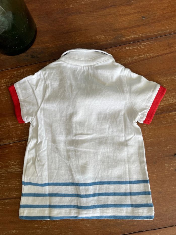 Polo manches courtes blanc Disney Mickey détachable à l’avant 6 mois - photo numéro 3