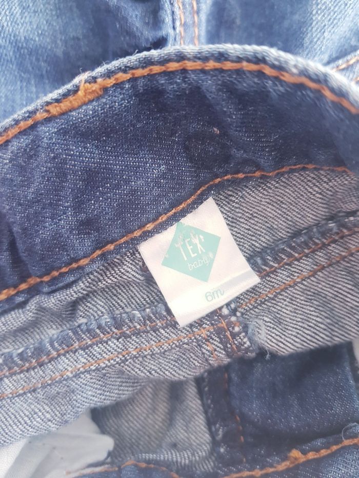 Tex - Pantalon en jean - Taille élastiquée - Neuf ! (6 mois) - photo numéro 3