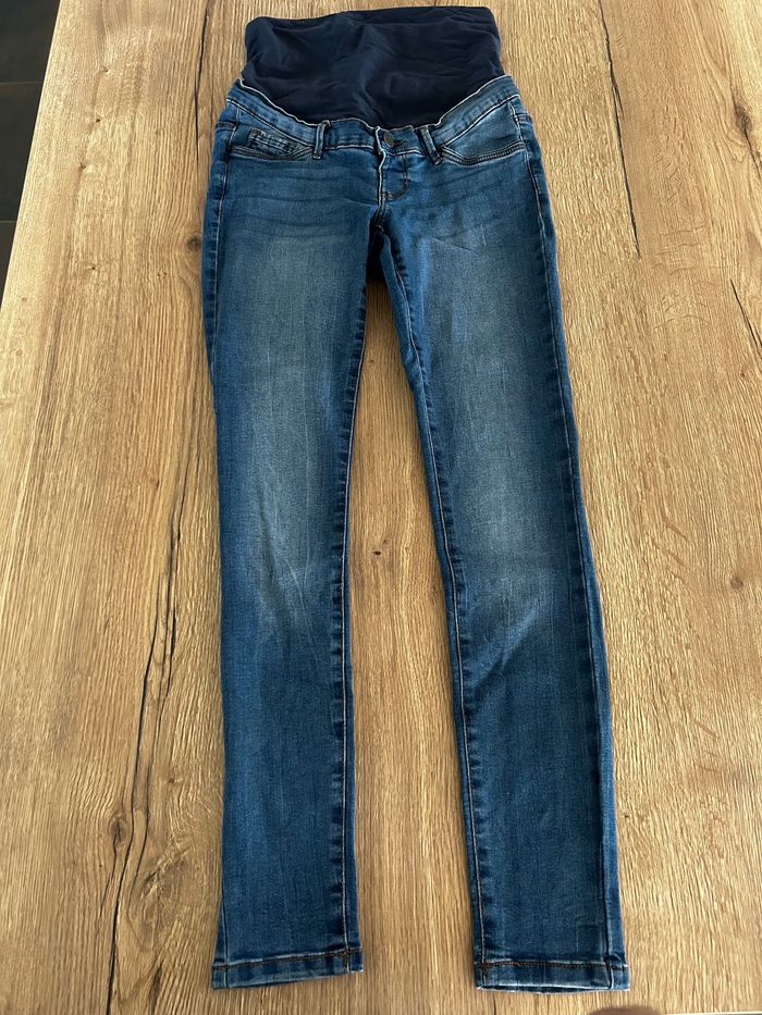 Jean Skinny de grossesse bleu