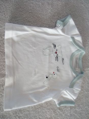 Tee-shirt Natalys 1 mois (réf perso L35)(familleac72)