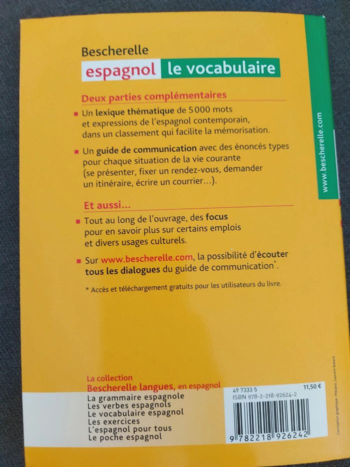 Bescherelle espagnol vocabulaire - photo numéro 2