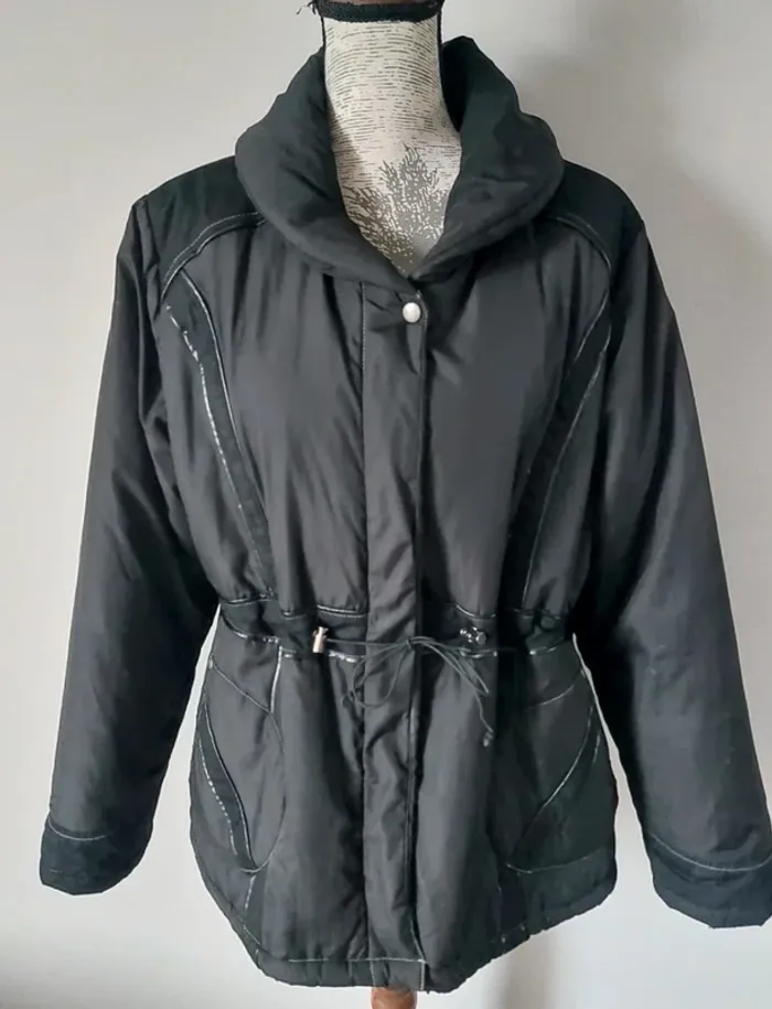 Manteau court noir Lucchini - photo numéro 3