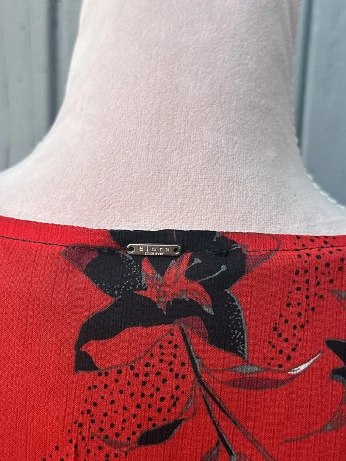 Robe fleurie coloré manches longues légère doublée 36/S - photo numéro 5