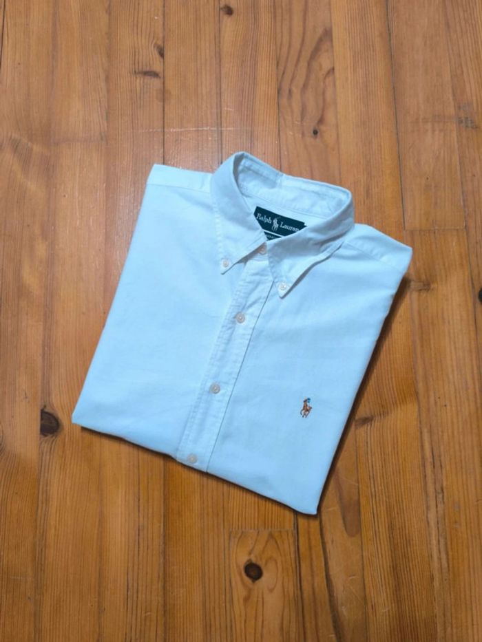 Chemise Manches longues - Ralph Lauren - Yarmouth - Logo brodé premium - Blanc - Taille M - photo numéro 2