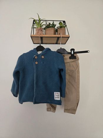 Ensemble gilet et chino / Lulu Castagnette et kiabi 12 mois 👦