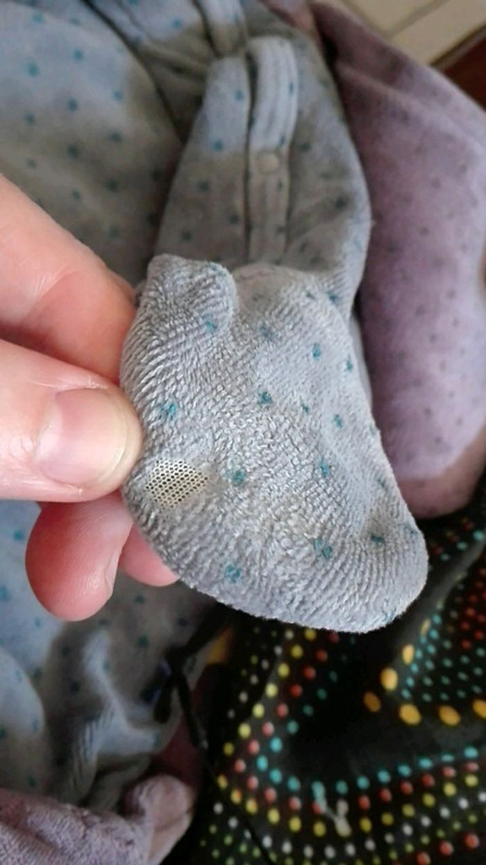 Lot pyjama mixte bébé fille garçon 9 mois lapin etoiles - photo numéro 3