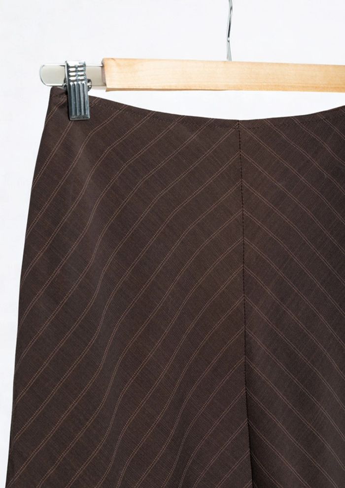 Jupe courte marron à rayures Brown skirt preppy y2k style Max&Co Size 36 - photo numéro 2