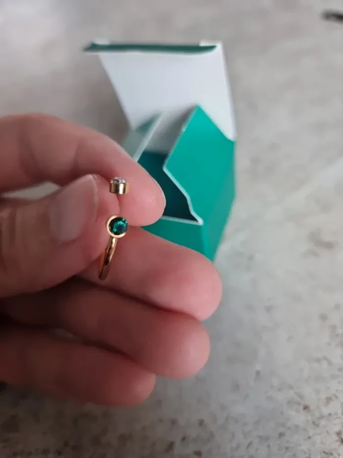 Bague ajustable doré biotifull box - photo numéro 3