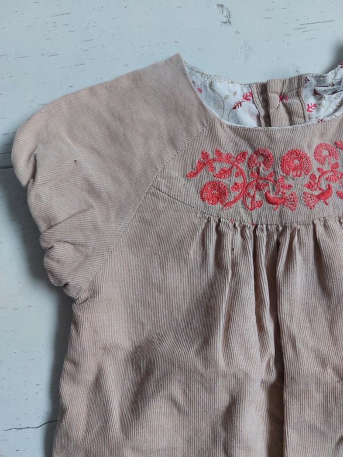 Robe en velours Obaibi Taille 3 mois - photo numéro 2