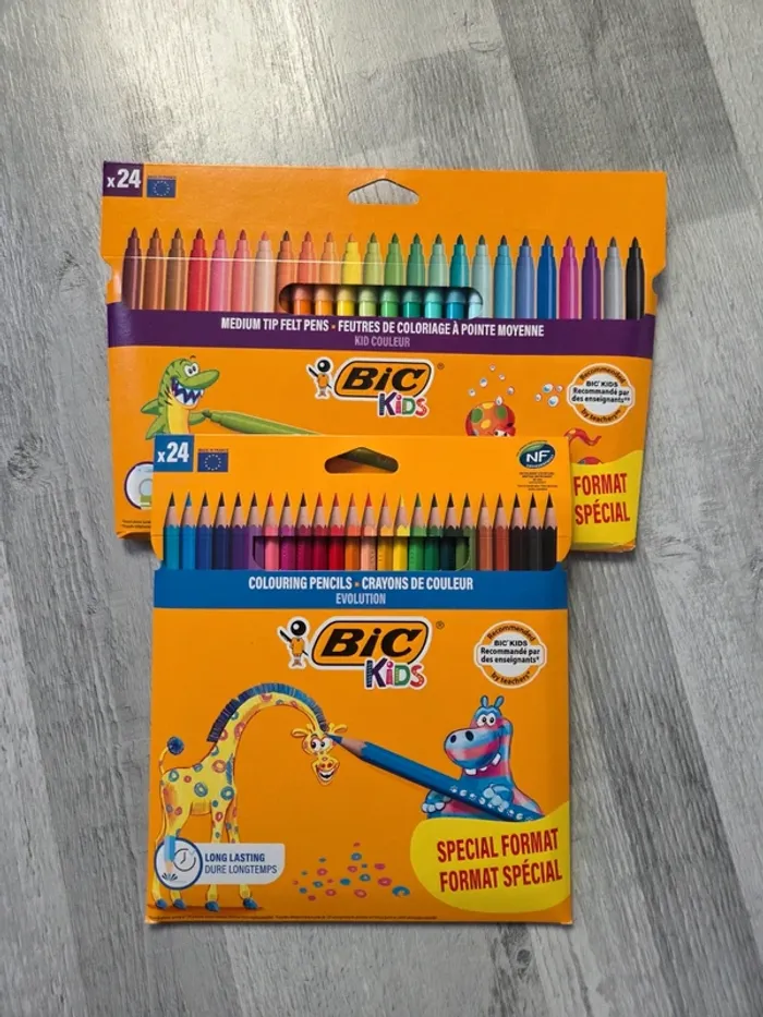 Feutres et crayons de couleurs BIC Kids