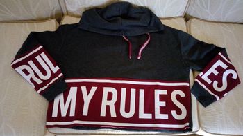 Sweat à capuche gris