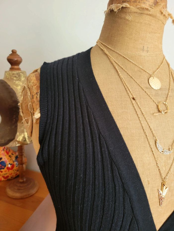 Collier blin bling 4 rangs différents - photo numéro 5