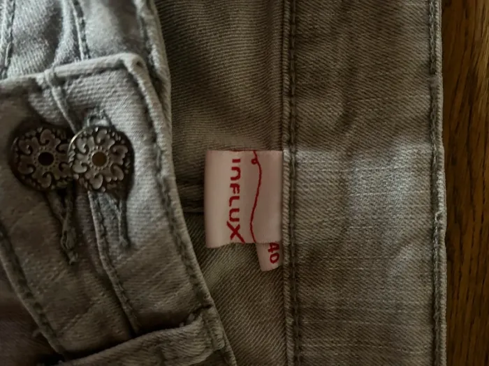 Jean influx gris clair taille 40 - photo numéro 3