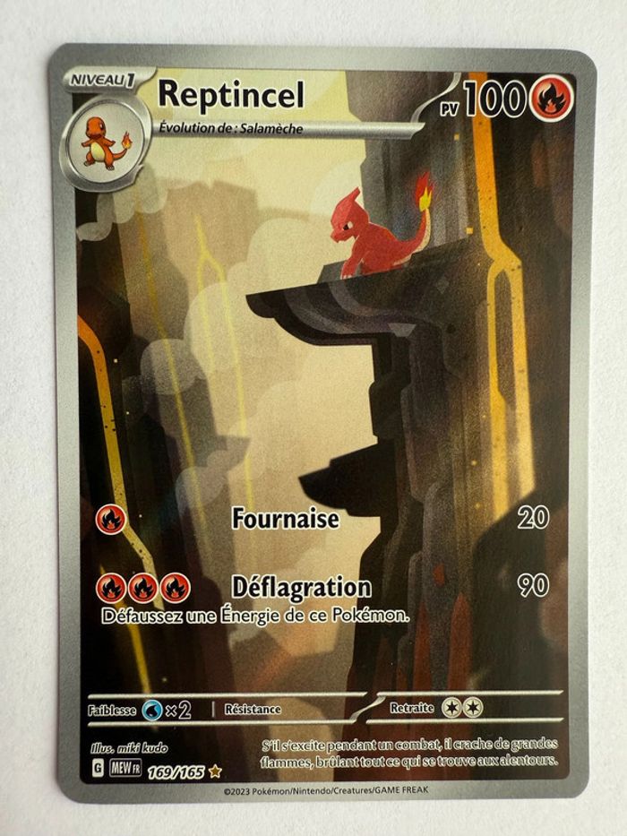 Carte Pokémon Reptincel 169/165 - AR EV3.5 Ecarlate et Violet FR 151 - FR Neuve